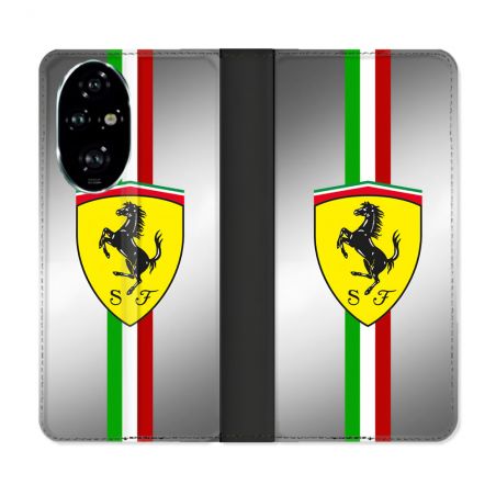Housse cuir portefeuille Pour Honor 200 Pro 5G Ferrari Ligne