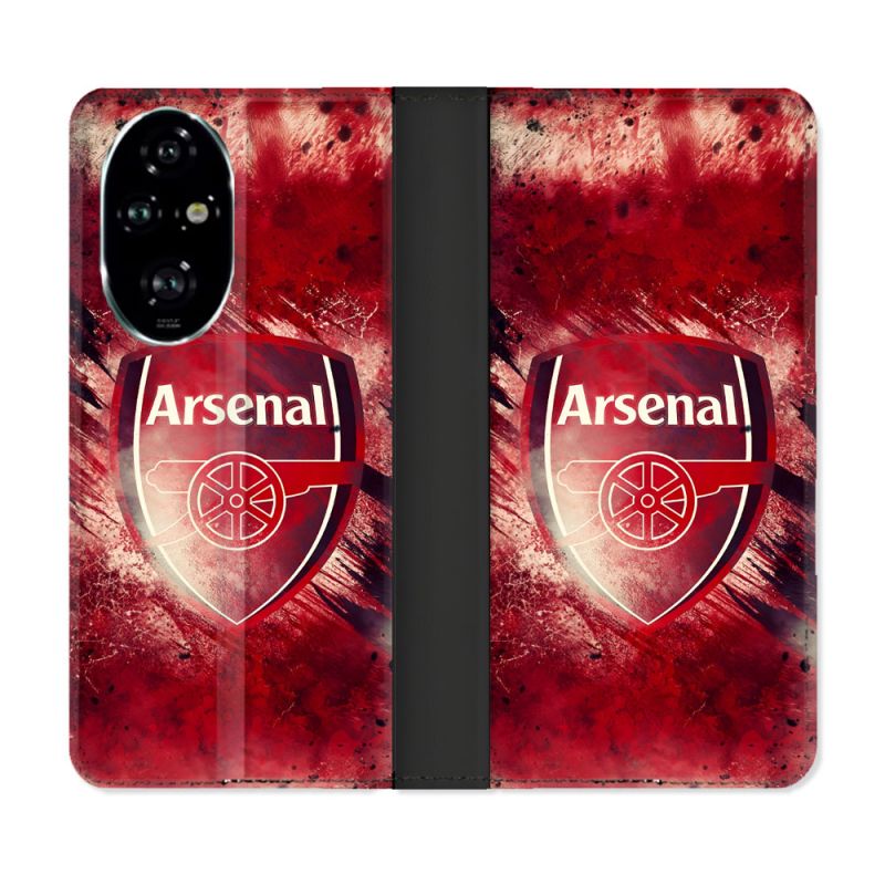 Housse cuir portefeuille Pour Honor 200 Pro 5G Foot Arsenal
