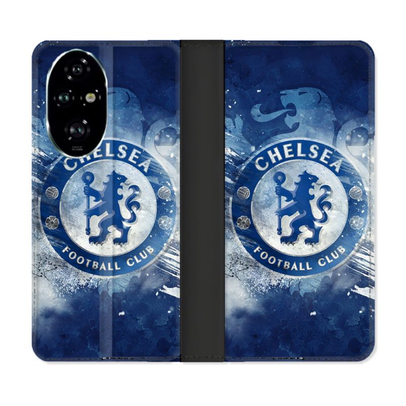 Housse cuir portefeuille Pour Honor 200 Pro 5G Foot Chelsea