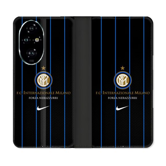 Housse cuir portefeuille Pour Honor 200 Pro 5G Foot Inter Milan