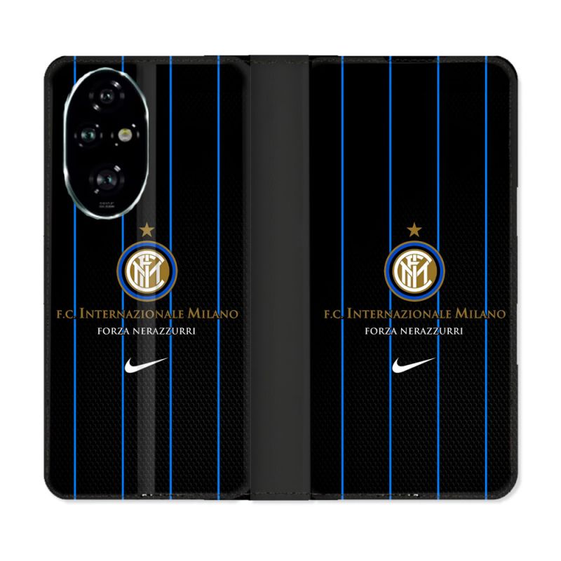Housse cuir portefeuille Pour Honor 200 Pro 5G Foot Inter Milan