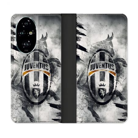 Housse cuir portefeuille Pour Honor 200 Pro 5G Foot Juventus Turin
