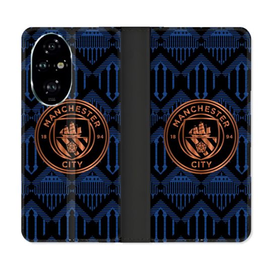 Housse cuir portefeuille Pour Honor 200 Pro 5G Foot Manchester City