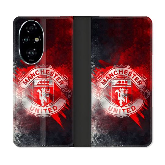 Housse cuir portefeuille Pour Honor 200 Pro 5G Foot Manchester United