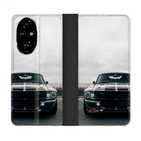 Housse cuir portefeuille Pour Honor 200 Pro 5G Ford Mustang GT500 Vintage