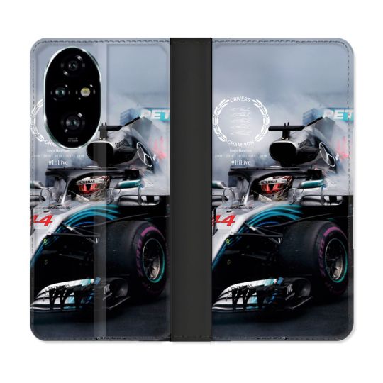 Housse cuir portefeuille Pour Honor 200 Pro 5G Formule 1 F1 Mercedes Petronas