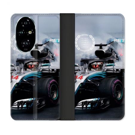 Housse cuir portefeuille Pour Honor 200 Pro 5G Formule 1 F1 Mercedes Petronas