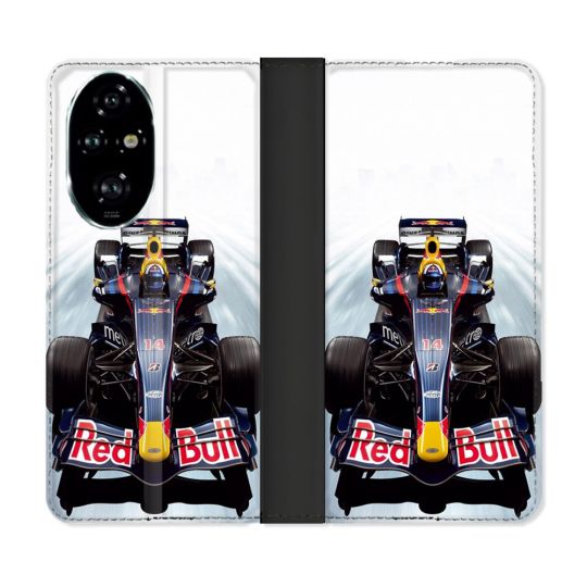 Housse cuir portefeuille Pour Honor 200 Pro 5G Formule 1 F1 Red Bull