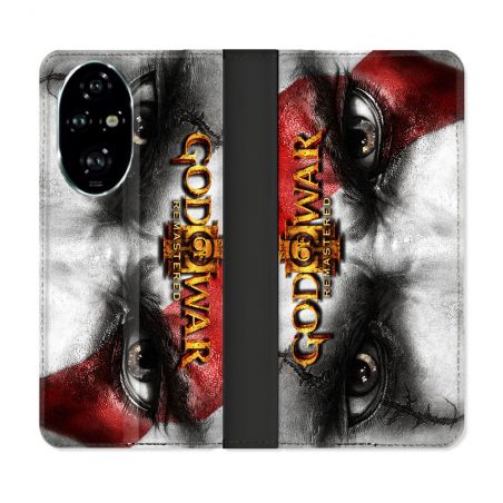 Housse cuir portefeuille Pour Honor 200 Pro 5G God Of War GOW