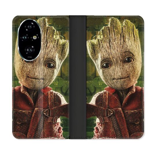 Housse cuir portefeuille Pour Honor 200 Pro 5G Groot Vert
