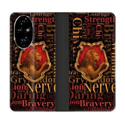 Housse cuir portefeuille Pour Honor 200 Pro 5G Harry Potter Griffondor
