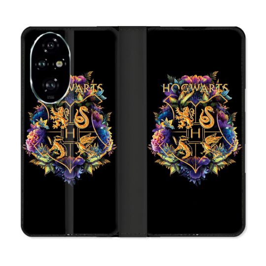 Housse cuir portefeuille Pour Honor 200 Pro 5G Harry Potter Hogwarts