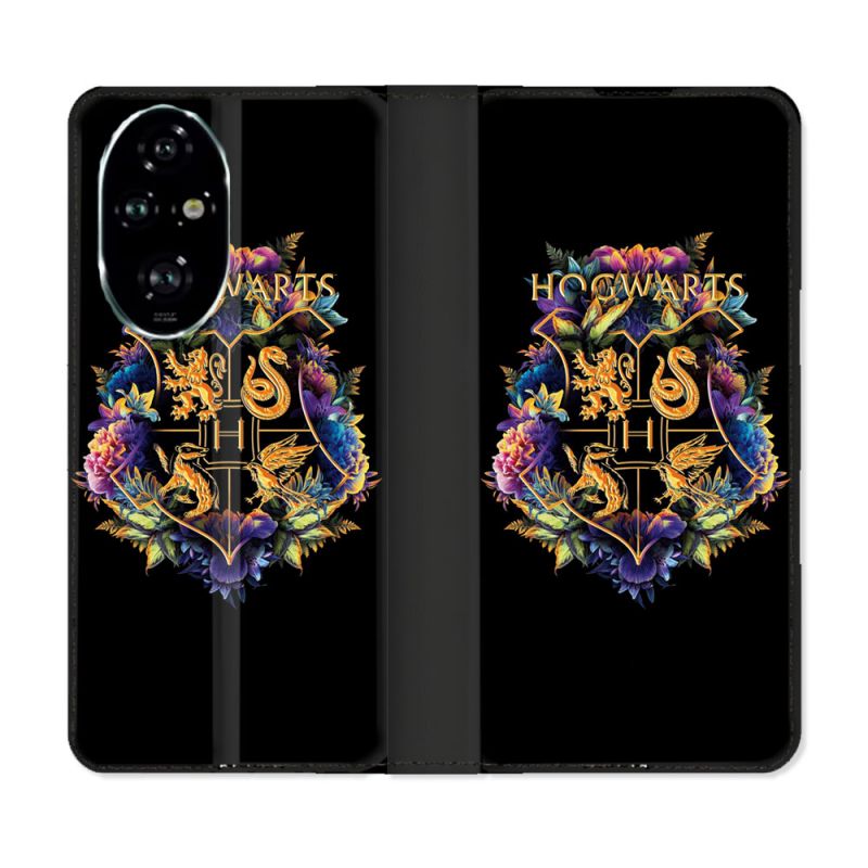 Housse cuir portefeuille Pour Honor 200 Pro 5G Harry Potter Hogwarts