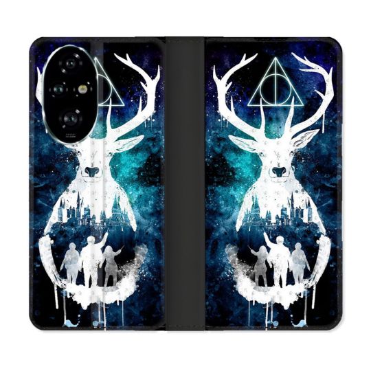 Housse cuir portefeuille Pour Honor 200 Pro 5G Harry Potter Patronome