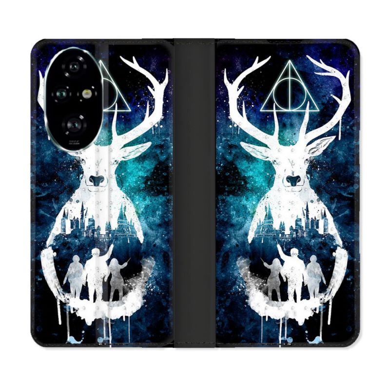 Housse cuir portefeuille Pour Honor 200 Pro 5G Harry Potter Patronome