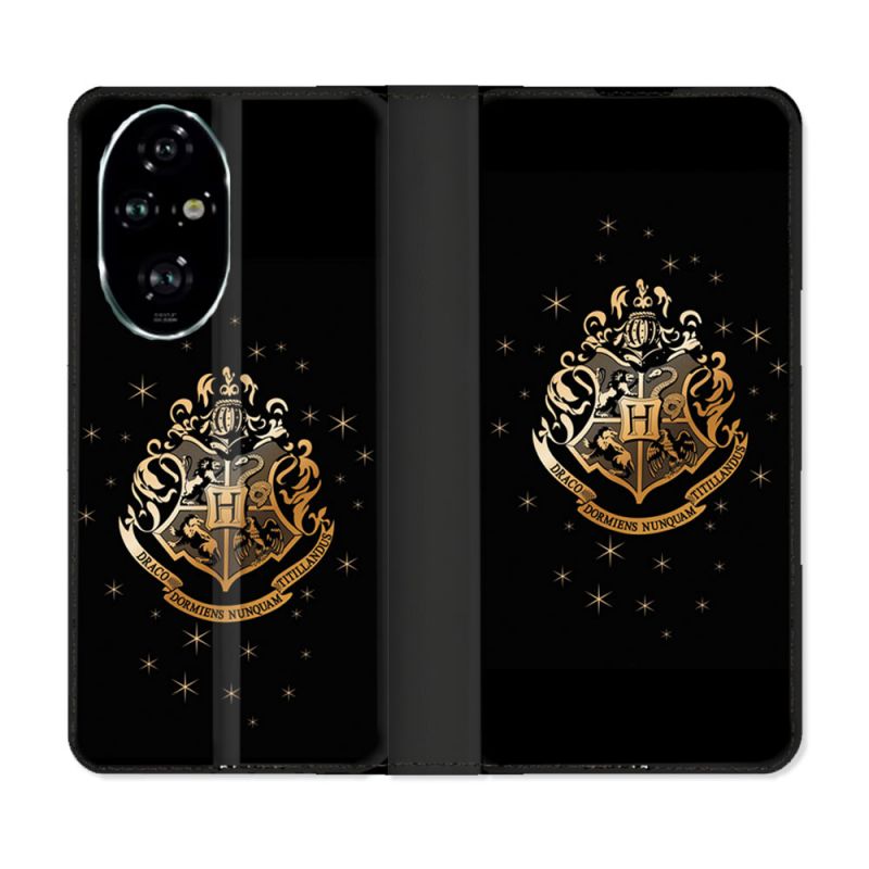 Housse cuir portefeuille Pour Honor 200 Pro 5G Harry Potter Poudlard