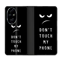 Housse cuir portefeuille Pour Honor 200 Pro 5G Humour Don't Touch