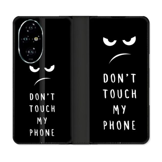 Housse cuir portefeuille Pour Honor 200 Pro 5G Humour Don't Touch
