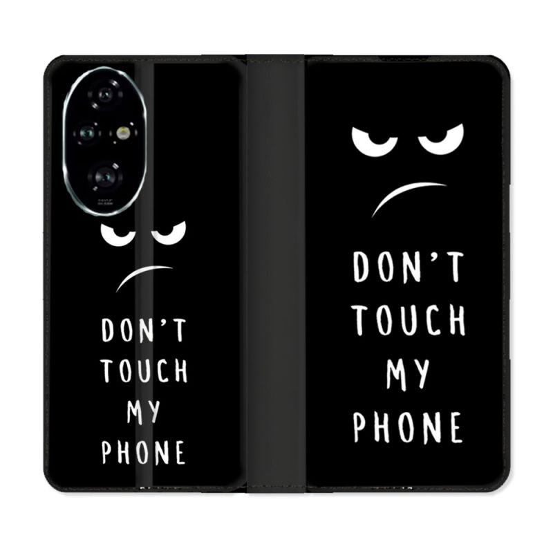 Housse cuir portefeuille Pour Honor 200 Pro 5G Humour Don't Touch
