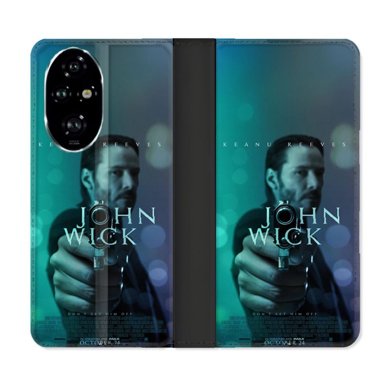 Housse cuir portefeuille Pour Honor 200 Pro 5G John Wick