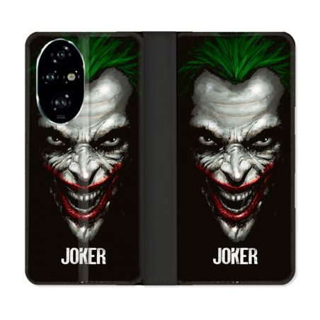 Housse cuir portefeuille Pour Honor 200 Pro 5G Joker Noir
