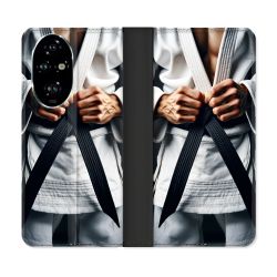 Housse cuir portefeuille Pour Honor 200 Pro 5G Kimono Ceinture