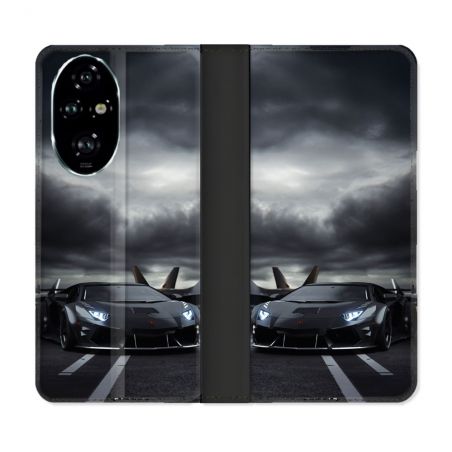 Housse cuir portefeuille Pour Honor 200 Pro 5G Lamborghini Avion