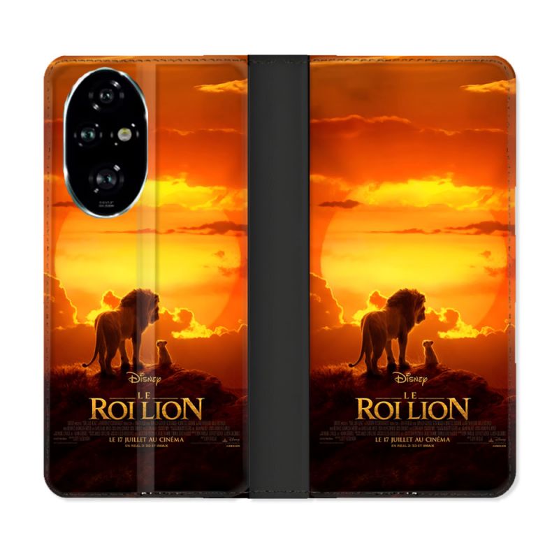 Housse cuir portefeuille Pour Honor 200 Pro 5G Le Roi Lion Affiche