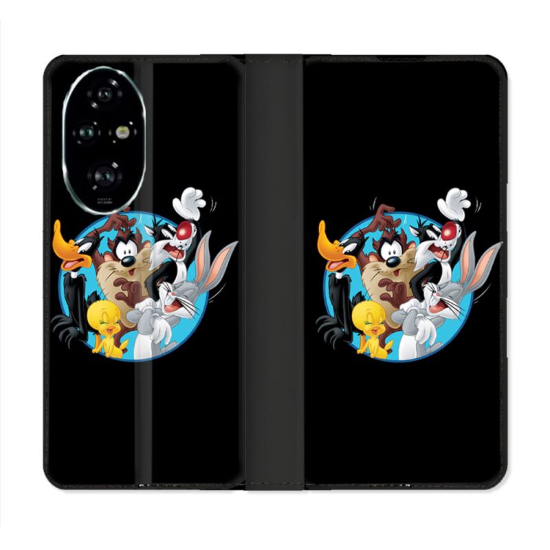 Housse cuir portefeuille Pour Honor 200 Pro 5G Looney Tunes