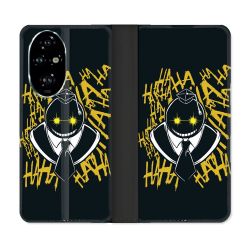 Housse cuir portefeuille Pour Honor 200 Pro 5G Manga Assassination Classroom Kuro Noir