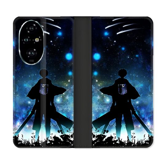 Housse cuir portefeuille Pour Honor 200 Pro 5G Manga Attaque Titans Levi