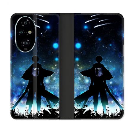 Housse cuir portefeuille Pour Honor 200 Pro 5G Manga Attaque Titans Levi