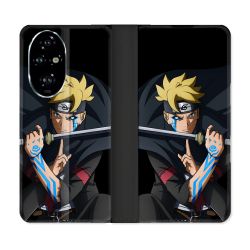 Housse cuir portefeuille Pour Honor 200 Pro 5G Manga Boruto Tatouage