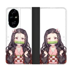 Housse cuir portefeuille Pour Honor 200 Pro 5G Manga Demon Slayer Nezuko