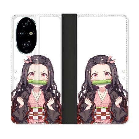 Housse cuir portefeuille Pour Honor 200 Pro 5G Manga Demon Slayer Nezuko