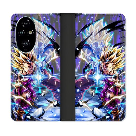 Housse cuir portefeuille Pour Honor 200 Pro 5G Manga Dragon Ball Sangohan Duo