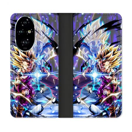 Housse cuir portefeuille Pour Honor 200 Pro 5G Manga Dragon Ball Sangohan Duo