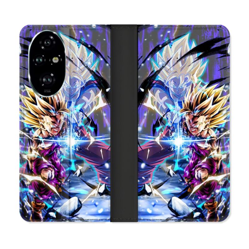 Housse cuir portefeuille Pour Honor 200 Pro 5G Manga Dragon Ball Sangohan Duo