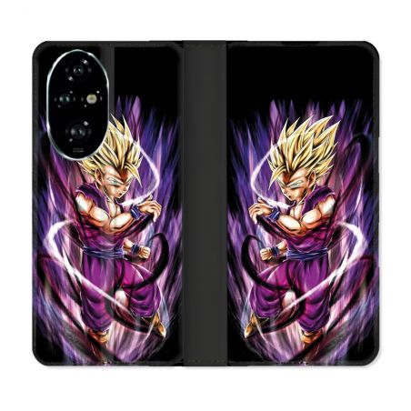 Housse cuir portefeuille Pour Honor 200 Pro 5G Manga Dragon Ball Sangohan Violet