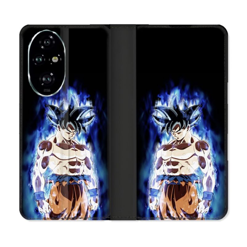 Housse cuir portefeuille Pour Honor 200 Pro 5G Manga Dragon Ball Sangoku Noir