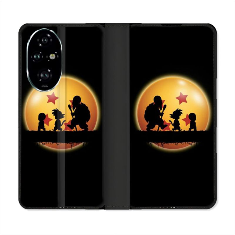 Housse cuir portefeuille Pour Honor 200 Pro 5G Manga Dragon Ball Vintage