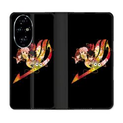 Housse cuir portefeuille Pour Honor 200 Pro 5G Manga Fairy Tail Logo Noir