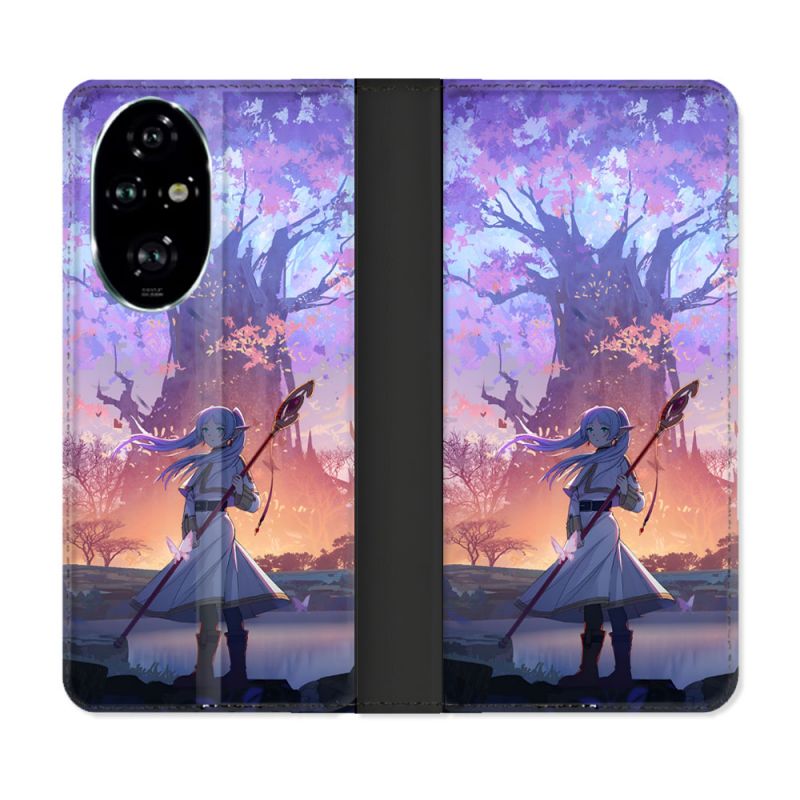 Housse cuir portefeuille Pour Honor 200 Pro 5G Manga Frieren