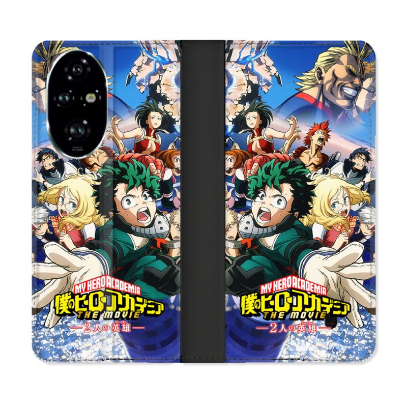 Housse cuir portefeuille Pour Honor 200 Pro 5G Manga My Hero Academia Affiche