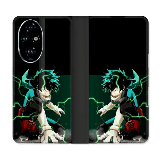 Housse cuir portefeuille Pour Honor 200 Pro 5G Manga My Hero Academia Deku