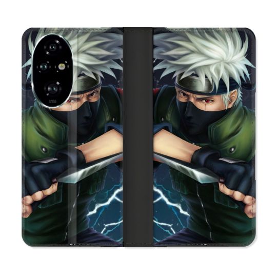 Housse cuir portefeuille Pour Honor 200 Pro 5G Manga Naruto Kakashi