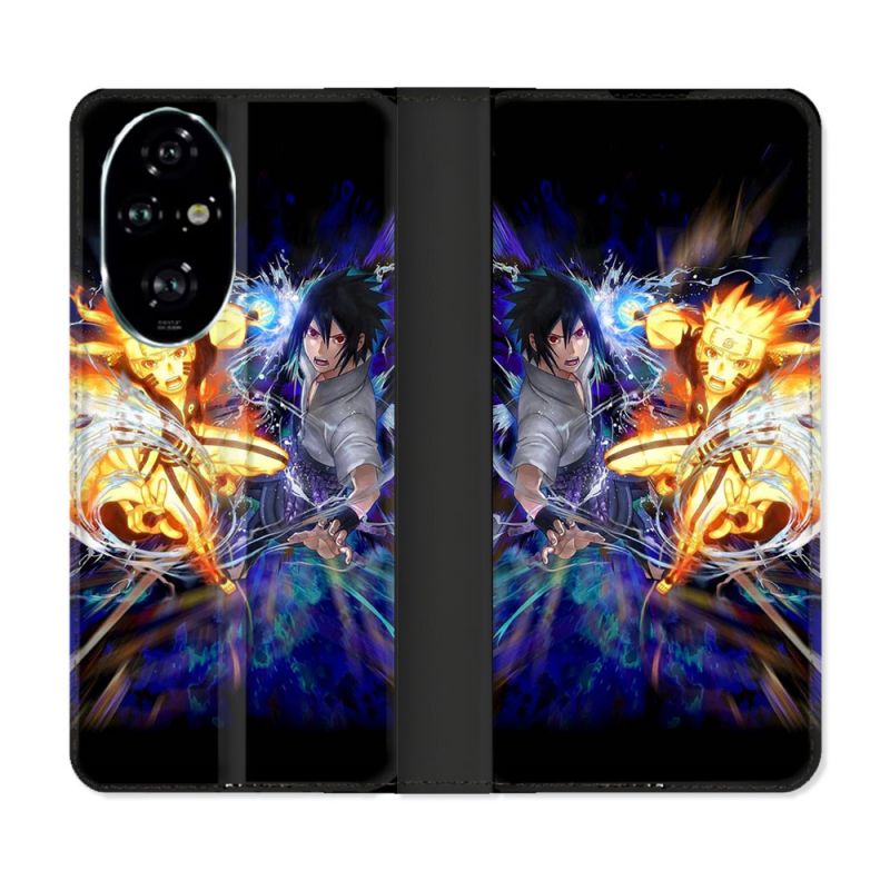 Housse cuir portefeuille Pour Honor 200 Pro 5G Manga Naruto VS