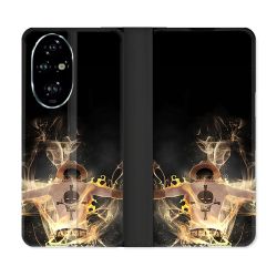 Housse cuir portefeuille Pour Honor 200 Pro 5G Manga One Piece Ace Noir