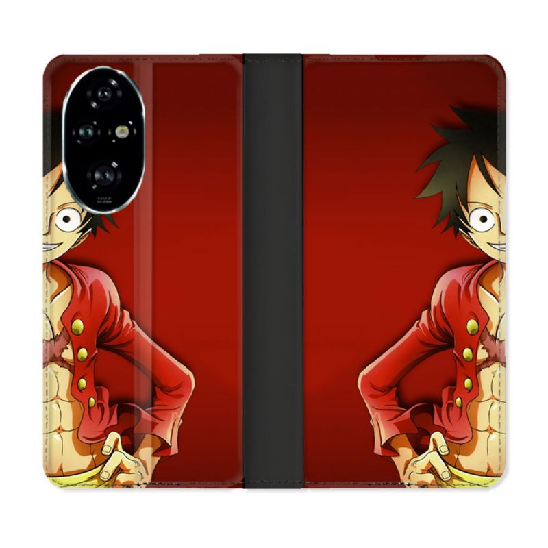 Housse cuir portefeuille Pour Honor 200 Pro 5G Manga One Piece Luffy