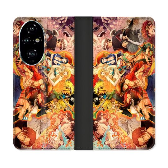 Housse cuir portefeuille Pour Honor 200 Pro 5G Manga One Piece Nakama